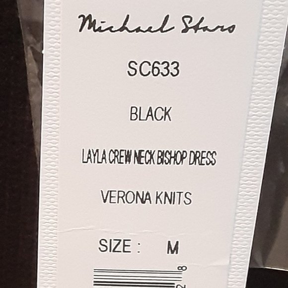 Michael Stars Layla Bishop  Sweater dress, Black, Size M, new with tag - Picture 8 of 10